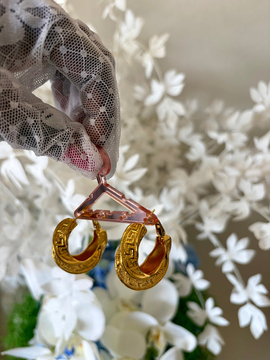 Minimalist Gold Hoop Earrings 24 Karat Gold Plated