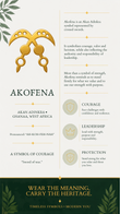 Akofena Gold Color Adinkra Symbol Brooch