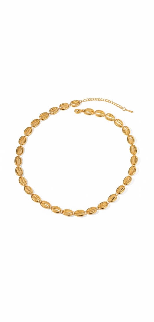 Bohemian Cowrie Shells Gold Color Chocker Necklace