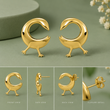 Sankofa Bird Adinkra Studded Gold Earrings