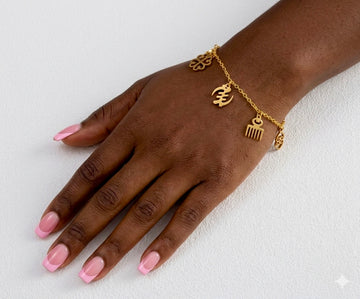 Adinkra Select Mini Charms Gold Bracelet