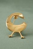 Sankofa Bird Adinkra Studded Gold Earrings