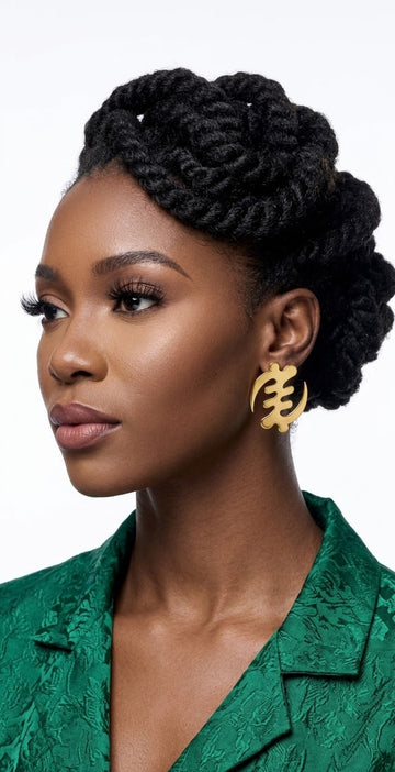 Gye Nyame Medium Stud Earrings
